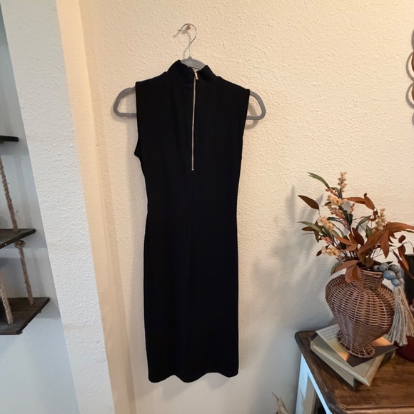 Tommy Hilfiger Sophisticated Sleeveless Ribbed Gold Zipper Dress, Sz 4, NWT - Picture 6 of 10